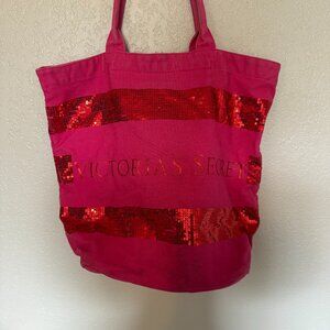 Pink Victoria Secret Sequin Bag
